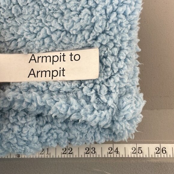 Urban Outfitters Shearling Fleece Full Zip Pockets Blue Size Small S - Picture 14 of 15